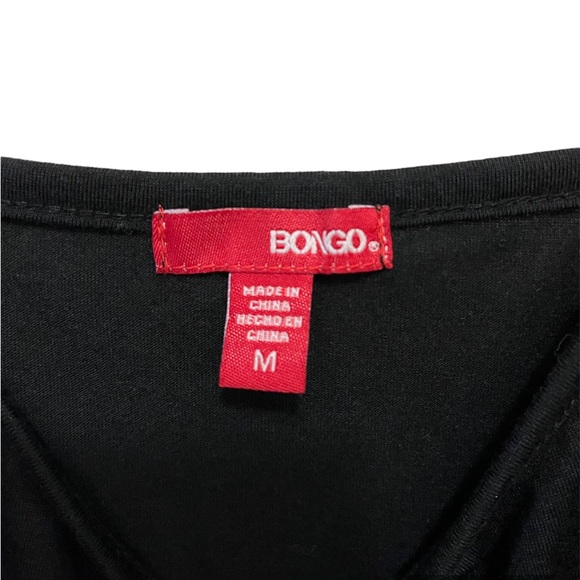 BONGO Sheer Waisted Black Spaghetti Strap Dress Top - Picture 5 of 5